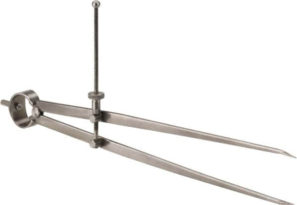 Starrett - 12 Inch Leg, Spring Joint, Forged Steel, Divider - 12 Inch Max Measurement, 300mm Max Measurement, Round Leg - Benchmark Tooling