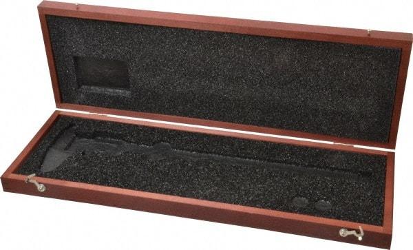 Starrett - 12" OAL, Wood Caliper Case - 1 Piece, For Use with 798 Series 0-12" (300 mm) Electronic Calipers - Benchmark Tooling