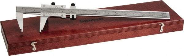 Starrett - 0 to 12" Steel Vernier Caliper - 0.0010" Graduation, 2-5/16" Jaw Depth, 0.0005" Accuracy - Benchmark Tooling