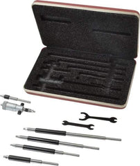 Starrett - 2 to 8", Satin Chrome Coated, Mechanical Inside Micrometer Set - 0.001" Graduation, Friction Thimble - Benchmark Tooling