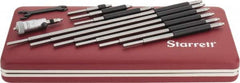Starrett - 2 to 12", Satin Chrome Coated, Mechanical Inside Micrometer Set - 0.001" Graduation, Friction Thimble - Benchmark Tooling