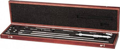 Starrett - 2 to 32", Satin Chrome Coated, Mechanical Inside Micrometer Set - 0.001" Graduation, Friction Thimble - Benchmark Tooling