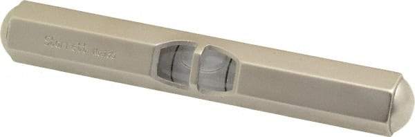 Starrett - 3-1/2 Inch Long, Horizontal, Tubular and Pocket Level - Satin Nickel-Plated, 1 Vial - Benchmark Tooling