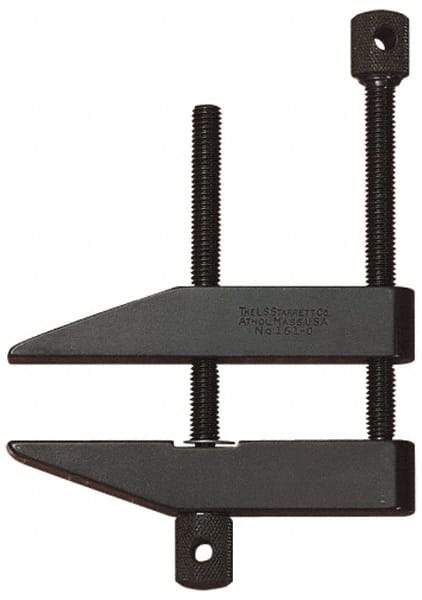 Starrett - 3/4" Max Capacity, 1-5/8" Jaw Length, Parallel Clamp - Hardened Steel, 21/32" Reach - Benchmark Tooling