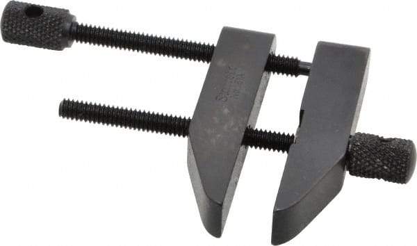 Starrett - 1-1/4" Max Capacity, 2" Jaw Length, Parallel Clamp - Hardened Steel, 13/16" Reach - Benchmark Tooling