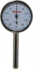 Starrett - 0.2" Range, 0-50-0 Dial Reading, 0.001" Graduation Dial Drop Indicator - 1-7/16" Dial - Benchmark Tooling