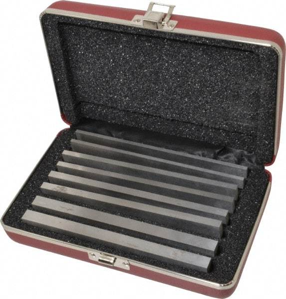 Starrett - 8 Piece, 6 Inch Long Tool Steel Parallel Set - 1/2 to 1 Inch High, 1/8 to 3/8 Inch Thick, Sold as 4 Pair - Benchmark Tooling