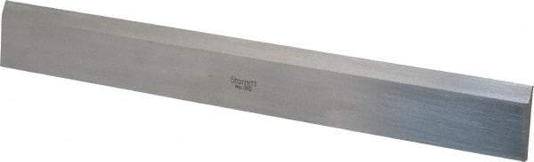 Starrett - 12 Inch Long x 1-13/32 Inch Wide x 11/64 Inch Thick, Beveled Edge Straightedge - 0.0004 Inch Edge Flatness, Steel, 0.0004 Inch Parallelism, 1 Beveled Edge - Benchmark Tooling