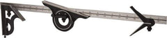 Starrett - 4 Piece, 24" Combination Square Set - 1/16, 1/32, 1/64 & 1/8" (4R) Graduation, Steel Blade, Cast Iron Center, Protractor & Square Head - Benchmark Tooling
