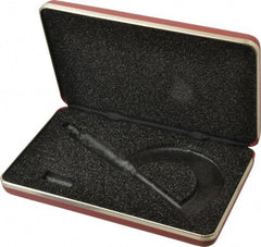 Starrett - Micrometer Case - 2" Max Measurement, Use with 226 & 226M Outside Micrometers - Benchmark Tooling