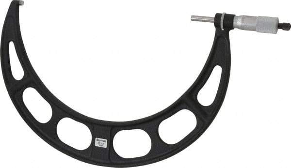 Starrett - 10 to 11" Range, 0.001" Graduation, Mechanical Outside Micrometer - Ratchet Stop Thimble, Accurate to 0.00025" - Benchmark Tooling