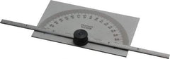 Starrett - 0 to 6 Inch Rule Measurement Range, 0 to 180° Angle Measurement Range, Rectangle Head Protractor and Depth Gage - Accurate up to 5 Min, 1° Angle Graduation, 1/64 Inch Rule Graduation - Benchmark Tooling