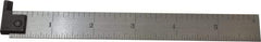 Starrett - 6" Long, 1/64, 1/32, 1/16, 1/8" Graduation, Rigid Spring Steel Rule - 4R Graduation Style, 3/4" Wide, Silver - Benchmark Tooling