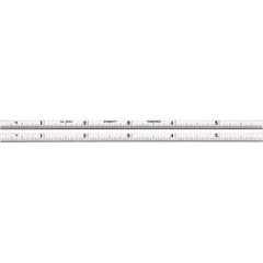 Starrett - 6" Long, 1/64, 1/32" Graduation, Rigid Spring Steel Rule - Benchmark Tooling