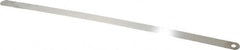 Starrett - 0.016 Inch Thick x 1/2 Inch Wide x 12 Inch Leaf Length, Parallel Feeler Gage - Tempered Steel - Benchmark Tooling