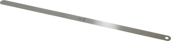 Starrett - 0.024 Inch Thick x 1/2 Inch Wide x 12 Inch Leaf Length, Parallel Feeler Gage - Tempered Steel - Benchmark Tooling