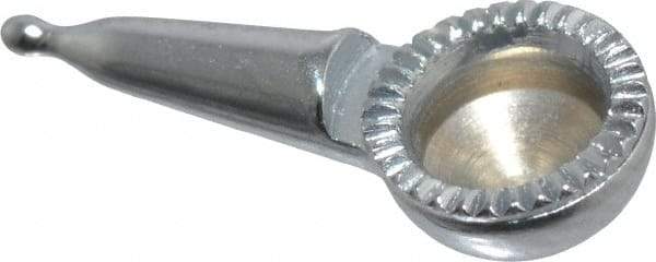 Starrett - 9mm Ball Diam, Steel, Ball Test Indicator Contact Point - 5/32" Contact Point Length, Use with Starrett 711 Series Last Word Dial Test Indicators - Benchmark Tooling