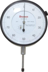 Starrett - 1" Range, 0-100 Dial Reading, 0.001" Graduation Dial Drop Indicator - 3-5/8" Dial, 0.1" Range per Revolution - Benchmark Tooling