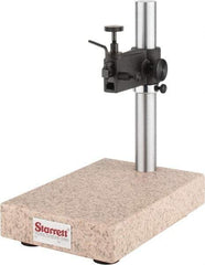 Starrett - Granite (Base), Rectangular Base, Comparator Gage Stand - 14" High, 12" Base Length x 8" Base Width x 2" Base Height, Includes Holder - Benchmark Tooling