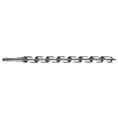 Lenox - 1-1/8", 7/16" Diam Hex Shank, 7-1/2" Overall Length with 4" Twist, Ship Auger Bit - Benchmark Tooling