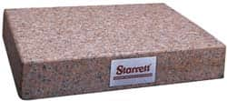 Starrett - 12" Long x 12" Wide x 4" Thick, Granite Inspection Surface Plate - A Inspection Grade, 0.0001" Unilateral Tolerance, Includes NIST Traceability Certificate - Benchmark Tooling