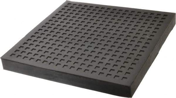 Mason Ind. - 10" Long x 10" Wide x 1" Thick, Rubber, Machinery Leveling Pad & Mat - 25,000 Lb Max Load - Benchmark Tooling
