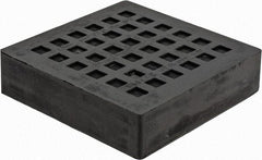 Mason Ind. - 4" Long x 4" Wide x 1" Thick, Rubber, Machinery Leveling Pad & Mat - 2,400 Lb Max Load - Benchmark Tooling
