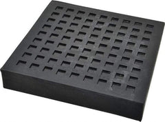 Mason Ind. - 6" Long x 6" Wide x 1" Thick, Rubber, Machinery Leveling Pad & Mat - 7,900 Lb Max Load - Benchmark Tooling