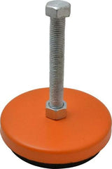 Mason Ind. - 1-8 Bolt Thread, 8" Wide x 2" High Standard Deflection Stud Mount Leveling Pad & Mount - 12,000 Max Lb Capacity, 8" Base Diam - Benchmark Tooling