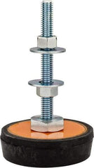 Mason Ind. - 1/2-13 Bolt Thread, 3.38" Wide Standard Deflection Stud Mount Leveling Pad & Mount - 1,000 Max Lb Capacity, 3-3/8" Base Diam - Benchmark Tooling