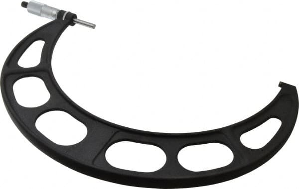 Starrett - 11 to 12" Range, 0.0001" Graduation, Mechanical Outside Micrometer - Ratchet Stop Thimble, Accurate to 0.0002" - Benchmark Tooling