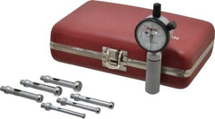 Starrett - 7 Anvil, 0.217 to 19/32" Dial Bore Gage Set - 0.0001" Graduation, 1-1/2" Gage Depth - Benchmark Tooling