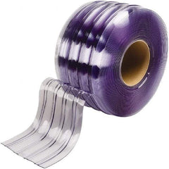 TMI, LLC - Clear Ribbed Bulk Strip Roll Dock Curtain Strips - 12" Wide x 150' Long x 0.31" Thick, Vinyl - Benchmark Tooling