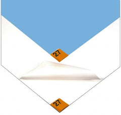 Wearwell - 36" Long x 18" Wide x 1/8" Thick, Dry Environment, Smooth Pattern Clean Room Matting - Tacky Sheets, Blue, 30 Layers per Mat, Series 095 - Benchmark Tooling