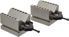 SPI - 2-1/4" Max Capacity, 90° Angle, Hardened Steel V-Block - 4" Long x 3" Wide x 3" High, Sold as Matched Pair - Benchmark Tooling