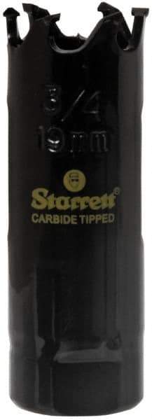 Starrett - 4-3/8" Diam, 1-5/8" Cutting Depth, Hole Saw - Carbide-Tipped Saw, Toothed Edge - Benchmark Tooling