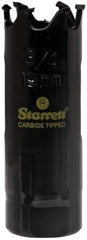 Starrett - 4-3/8" Diam, 1-5/8" Cutting Depth, Hole Saw - Carbide-Tipped Saw, Toothed Edge - Benchmark Tooling