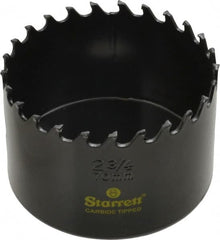 Starrett - 2-3/4" Diam, 1-5/8" Cutting Depth, Hole Saw - Carbide-Tipped Saw, Toothed Edge - Benchmark Tooling