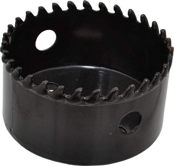 Starrett - 3-3/8" Diam, 1-5/8" Cutting Depth, Hole Saw - Carbide-Tipped Saw, Toothed Edge - Benchmark Tooling