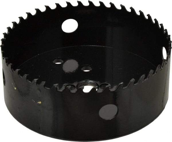 Starrett - 4-3/4" Diam, 1-5/8" Cutting Depth, Hole Saw - Carbide-Tipped Saw, Toothed Edge - Benchmark Tooling