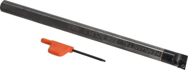 Kennametal - 15.24mm Min Bore Diam, 203.2mm OAL, 1/2" Shank Diam, E-SCLP Indexable Boring Bar - CP.. Insert, Screw Holding Method - Benchmark Tooling