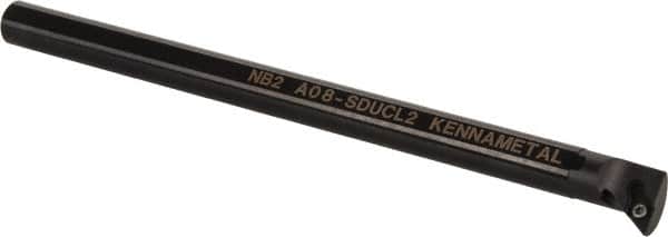 Kennametal - 18.54mm Min Bore Diam, 203.2mm OAL, 1/2" Shank Diam, A-SDUC Indexable Boring Bar - DC.. Insert, Screw Holding Method - Benchmark Tooling