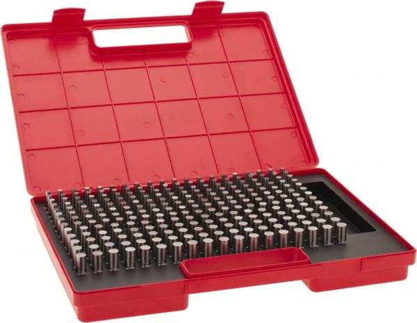 Value Collection - 250 Piece, 0.251-0.5 Inch Diameter Plug and Pin Gage Set - Minus 0.0002 Inch Tolerance, Class ZZ - Benchmark Tooling