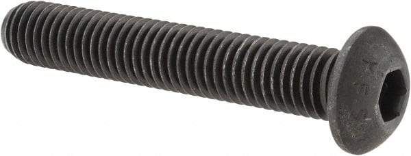 Value Collection - 1/2-13 UNC Hex Socket Drive, Button Screw - Alloy Steel, Black Oxide Finish, Fully Threaded, 3" Length Under Head - Benchmark Tooling