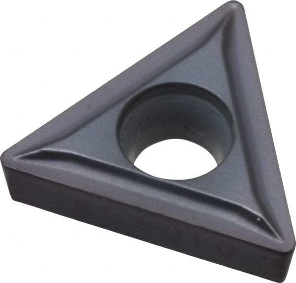 Kennametal - TCMT21.51 LF Grade KC5010 Carbide Turning Insert - TiAlN Finish, 60° Triangle, 1/4" Inscr Circle, 3/32" Thick, 1/64" Corner Radius - Benchmark Tooling
