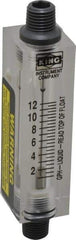 King - 1/4" FNPT Port Block Style, Inline Flowmeter - 100 Max psi, 12 GPH, Acrylic - Benchmark Tooling