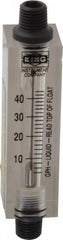 King - 1/4" FNPT Port Block Style, Inline Flowmeter - 100 Max psi, 44 GPH, Acrylic - Benchmark Tooling