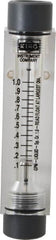 King - 1/2" FNPT Port Block Style, Inline Flowmeter - 100 Max psi, 1 GPM, Acrylic - Benchmark Tooling