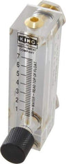 King - 1/4" F Port Block Style Panel Mount Flowmeter - 100 Max psi, 7 GPH, Acrylic - Benchmark Tooling