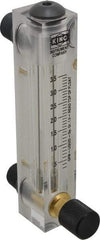 King - 1/2" M Port Block Style Panel Mount Flowmeter - 100 Max psi, 3.5 GPM, Acrylic - Benchmark Tooling